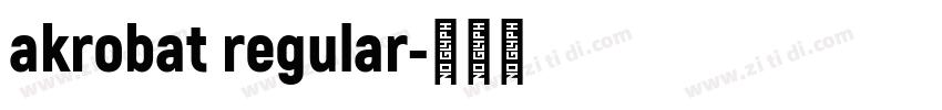 akrobat regular字体转换